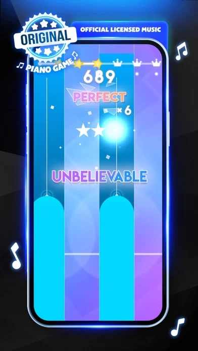 魔法のタイルズ 3: 音ゲー ピアノタイルのゲーム画面