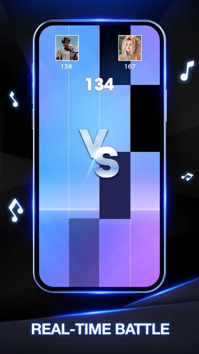 魔法のタイルズ 3: 音ゲー ピアノタイルのゲーム画面