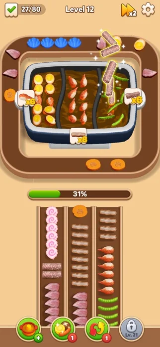 Hotpot Fever: Food Gamesのゲーム画面