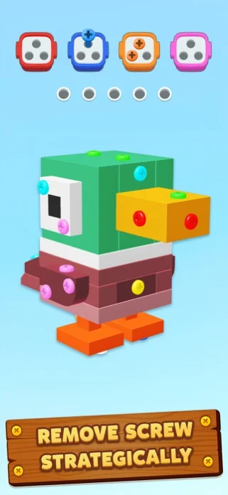 Screwdom : ボルトパズルゲームのゲーム画面