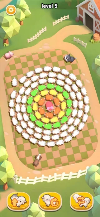 Sheep Dash - 牧場ゲーム3Dのゲーム画面