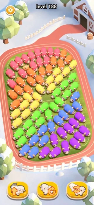 Sheep Dash - 牧場ゲーム3Dのゲーム画面