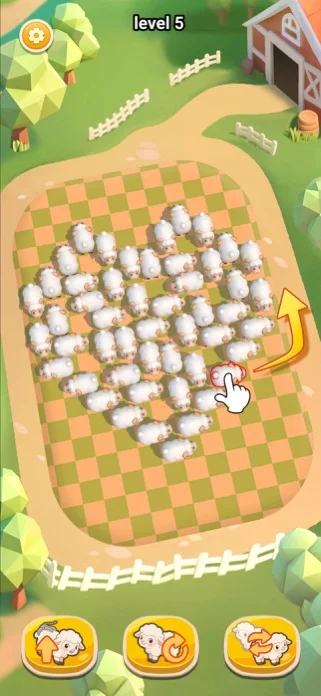 Sheep Dash - 牧場ゲーム3Dのゲーム画面