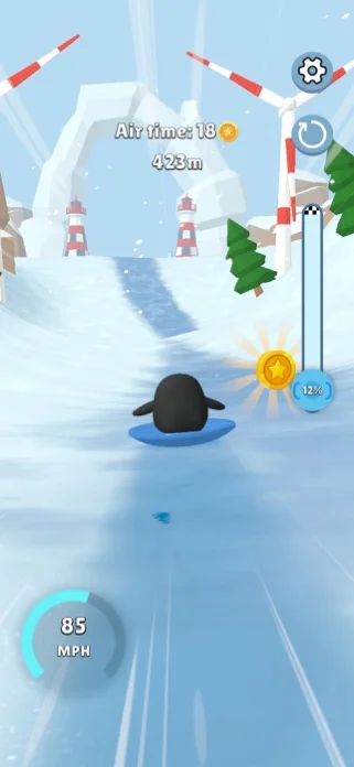 Sled Surfers - ファーズ - 坂冒険のゲーム画面