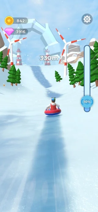 Sled Surfers - ファーズ - 坂冒険のゲーム画面