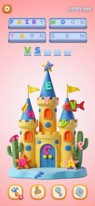 Word Screw: ワードパズルゲームのゲーム画面