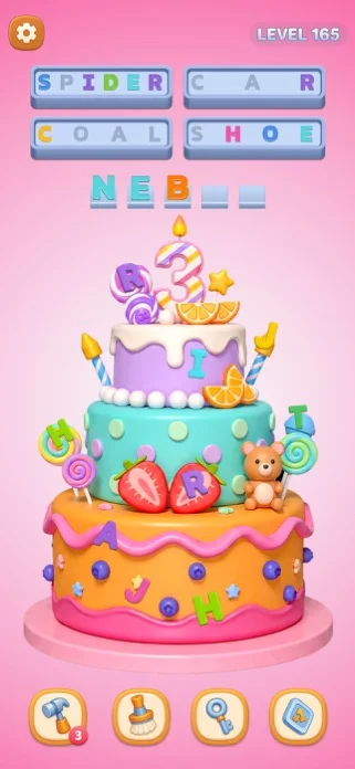 Word Screw: ワードパズルゲームのゲーム画面