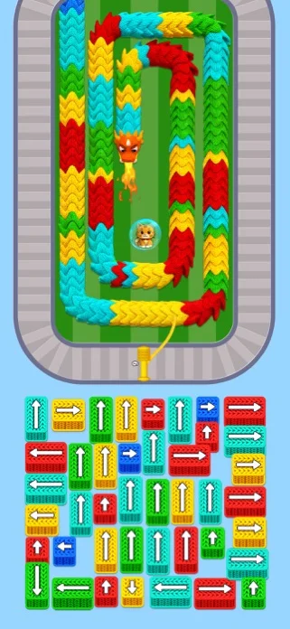 毛糸クラッシュ - パーキングパズル ドラゴンゲームのゲーム画面