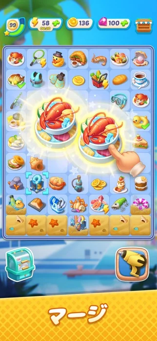 ゴシップハーバー:マージ & ストーリーのゲーム画面