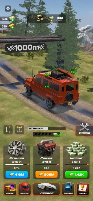 Drive 2 Climb: Offroad 4x4のゲーム画面