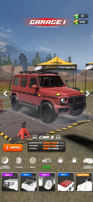 Drive 2 Climb: Offroad 4x4のゲーム画面
