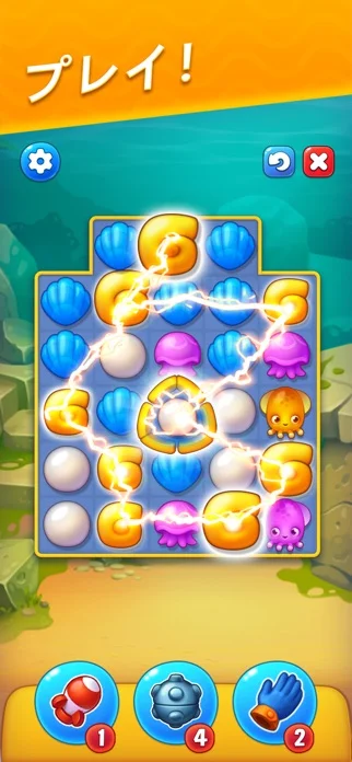 フィッシュダム(Fishdom)のゲーム画面