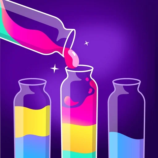 カラーソートボトルパズル色分けゲーム: Get Colorのアイコン画像