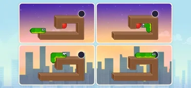 Snake Puzzle: Slither to Eat!のゲーム画面