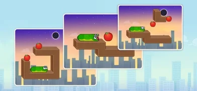 Snake Puzzle: Slither to Eat!のゲーム画面