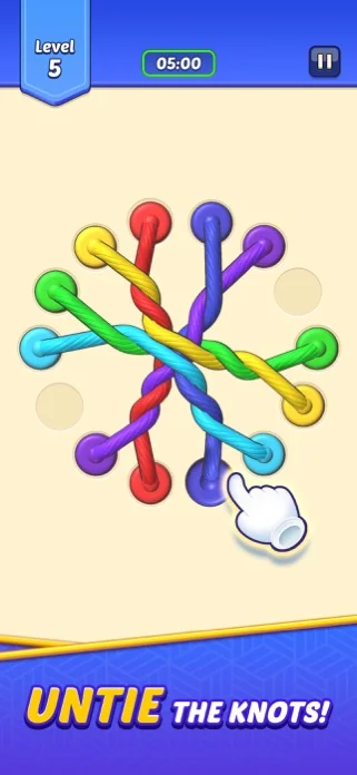 Tangled Rope: Solve Puzzles!のゲーム画面