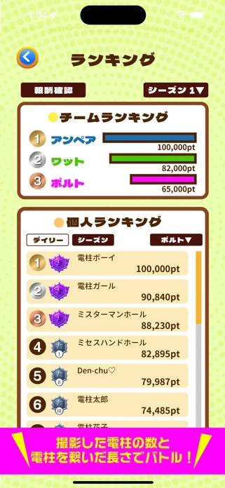 ピクトレ 〜ぼくとわたしの電柱合戦〜のゲーム画面