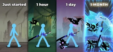 Epic Stickman: RPG Idle Warのゲーム画面