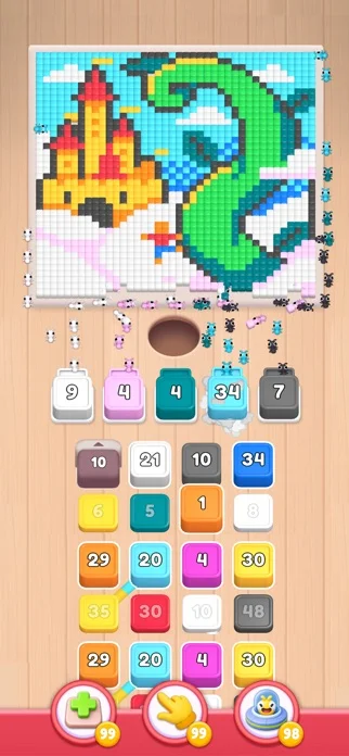 Food Hunt: Pixel Puzzleのゲーム画面