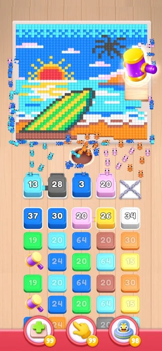 Food Hunt: Pixel Puzzleのゲーム画面