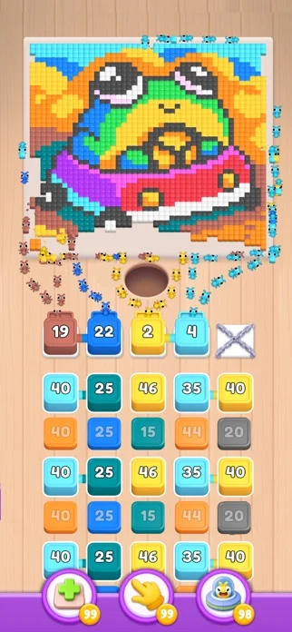 Food Hunt: Pixel Puzzleのゲーム画面