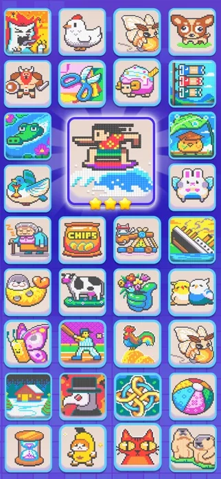 Food Hunt: Pixel Puzzleのゲーム画面