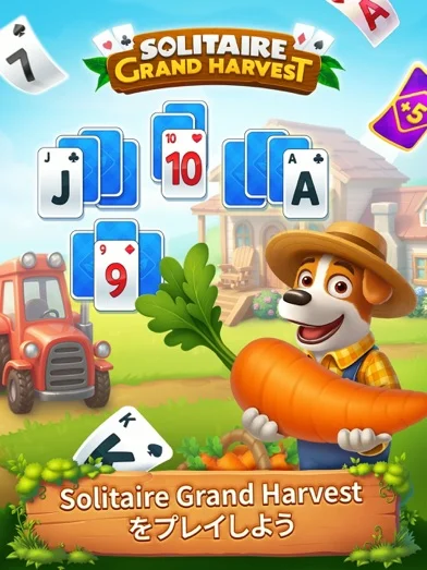 Solitaire Grand Harvestのゲーム画面