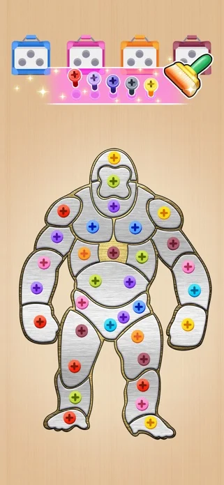 ねじねじパズルのゲーム画面