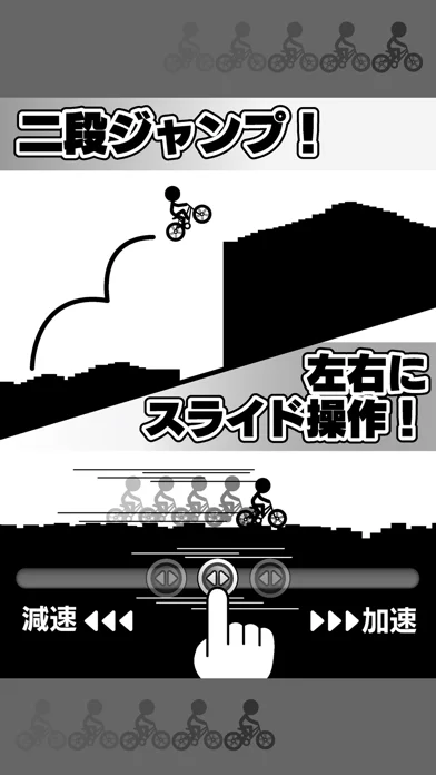 元祖チャリ走のゲーム画面
