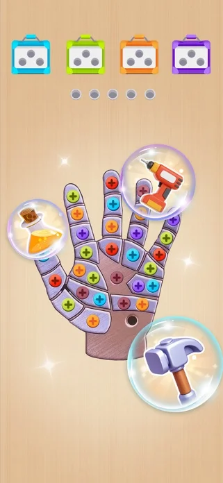 ねじねじパズルのゲーム画面