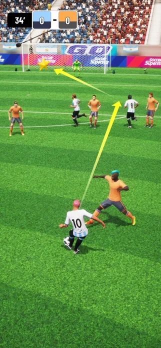 サッカースーパースター - サッカーのゲーム画面