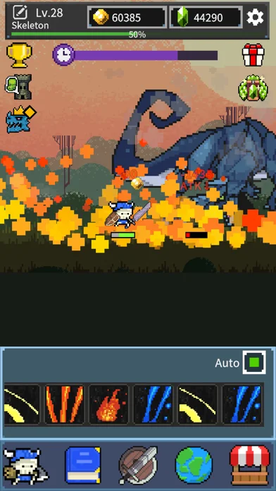 『ハクスラ骸骨騎士 ドット絵ローグダンジョン』レビューと感想!評価は?面白いの?のゲーム画面