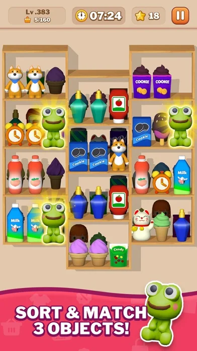 グッズソーティング3D：マッチゲームのゲーム画面