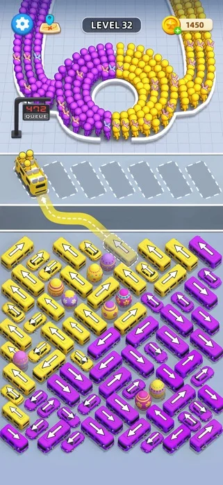 Car Jam - バスストップ ジャムゲームのゲーム画面