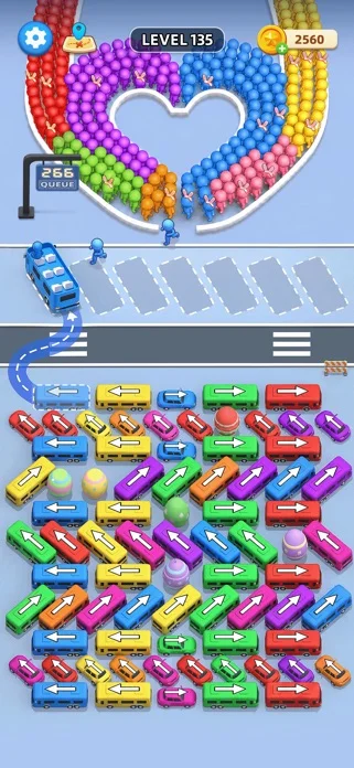 Car Jam - バスストップ ジャムゲームのゲーム画面