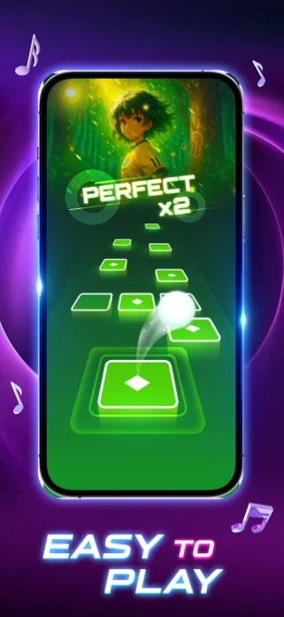 タイルホップ 音楽ゲーム リズム弾き タイルズ たいこのゲーム画面