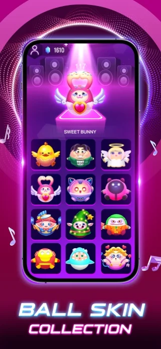タイルホップ 音楽ゲーム リズム弾き タイルズ たいこのゲーム画面