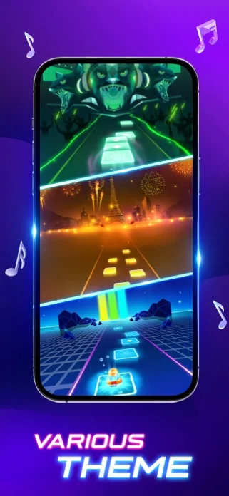 タイルホップ 音楽ゲーム リズム弾き タイルズ たいこのゲーム画面