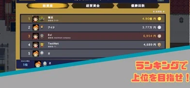 会社経営オンライン -資産王への道-のゲーム画面