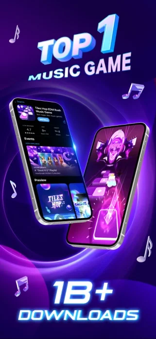 タイルホップ 音楽ゲーム リズム弾き タイルズ たいこのゲーム画面