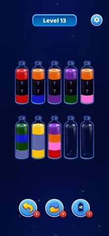 3D Colorful Sort™ 魔法の水のゲーム画面