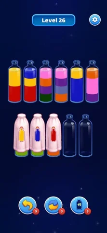 3D Colorful Sort™ 魔法の水のゲーム画面