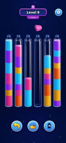 3D Colorful Sort™ 魔法の水のゲーム画面