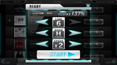 BEAT MP3 - リズムゲームのゲーム画面