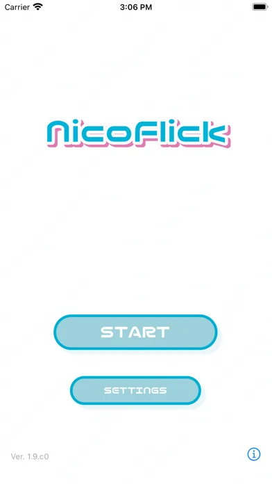 NicoFlick - フリック入力リズムゲームのゲーム画面