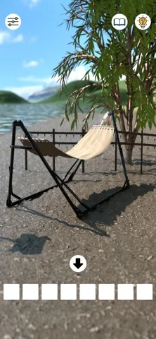脱出ゲーム湖畔キャンプ場のゲーム画面