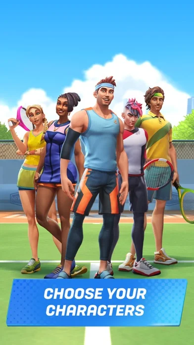 プロテニス対戦:二人で遊べる人気ライブスポーツゲームのゲーム画面