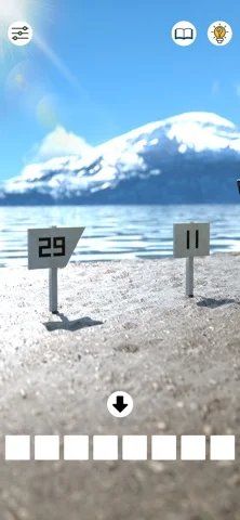 脱出ゲーム湖畔キャンプ場のゲーム画面