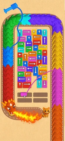 毛糸クラッシュのゲーム画面
