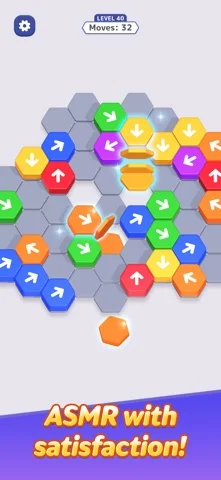 ヘキサアウェイのゲーム画面